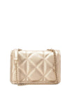 Xti Womens Quilted Shoulder Bag, Gold