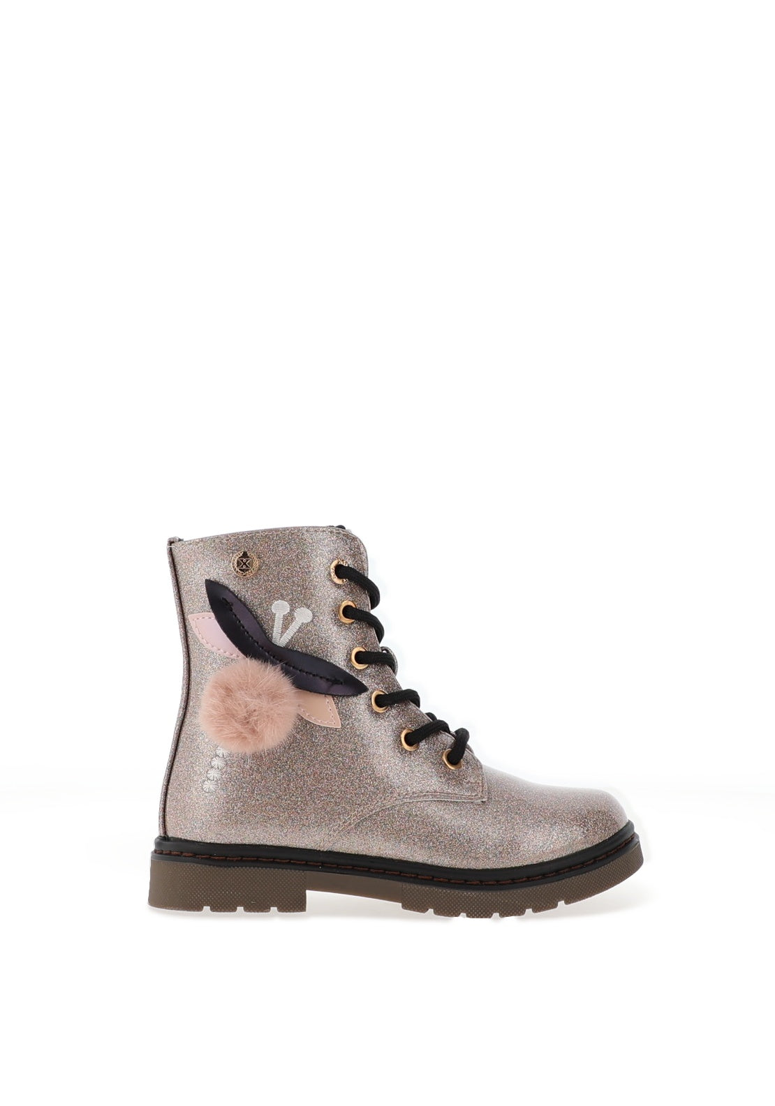 XTi Girls 151395 Dragonfly Glitter Ankle Boots, Nude