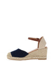 Xti Womens Woven Wedge Sandals, Navy