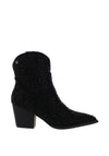Xti Womens Faux Suede Studded Western Boots, Negro