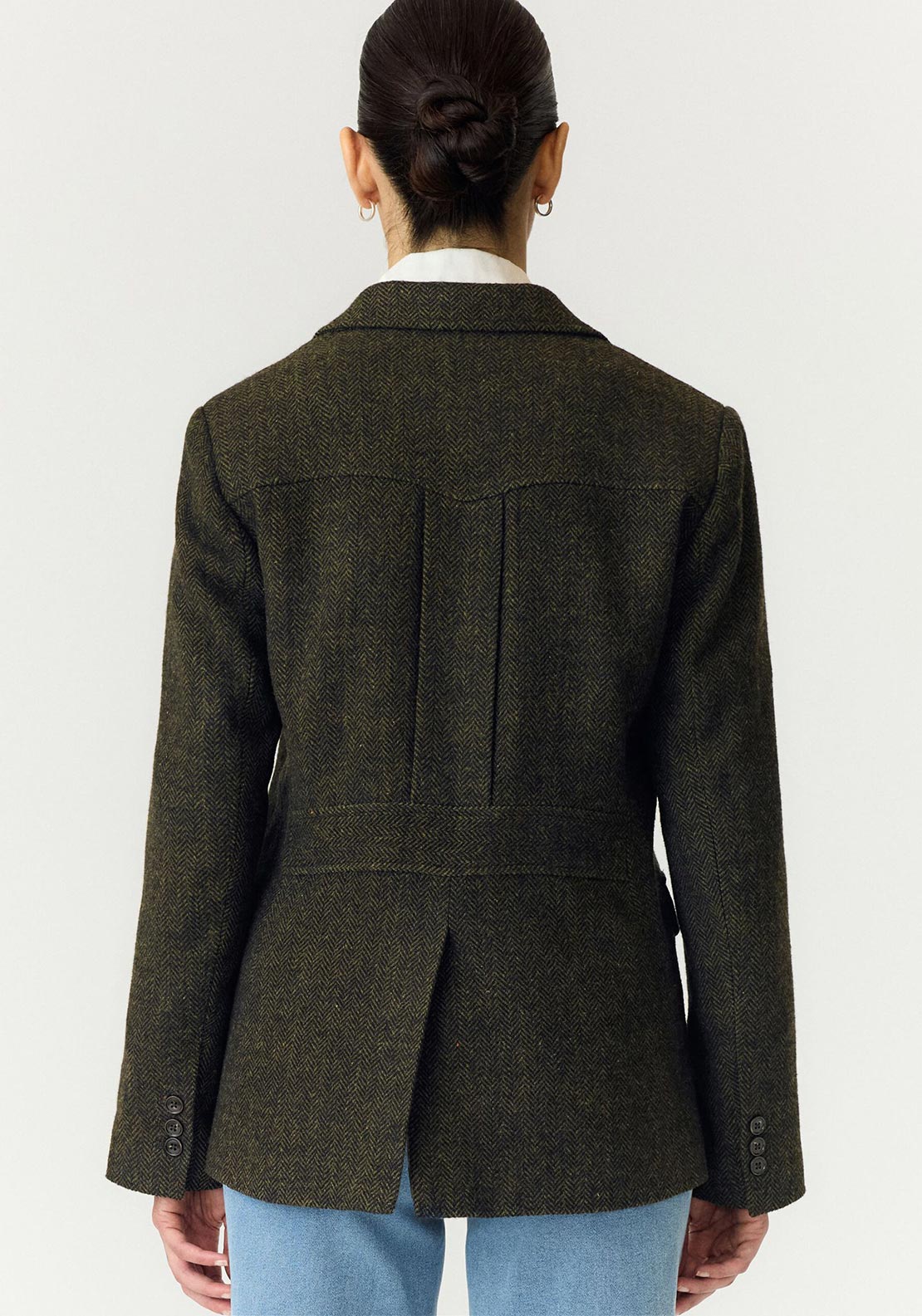 YAS Carolyn Long Sleeve Blazer, Dark Green