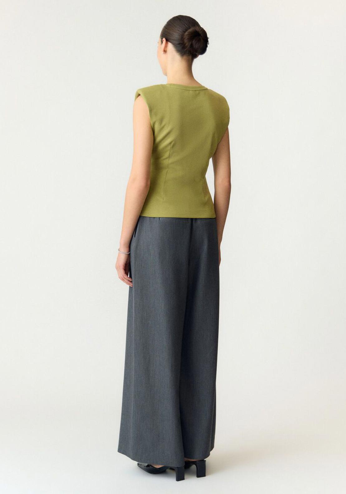 YAS Pina Ruched Top, Green