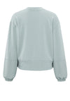 Yaya Contrast Button Detail Sweatshirt, Harbour Mist Grey
