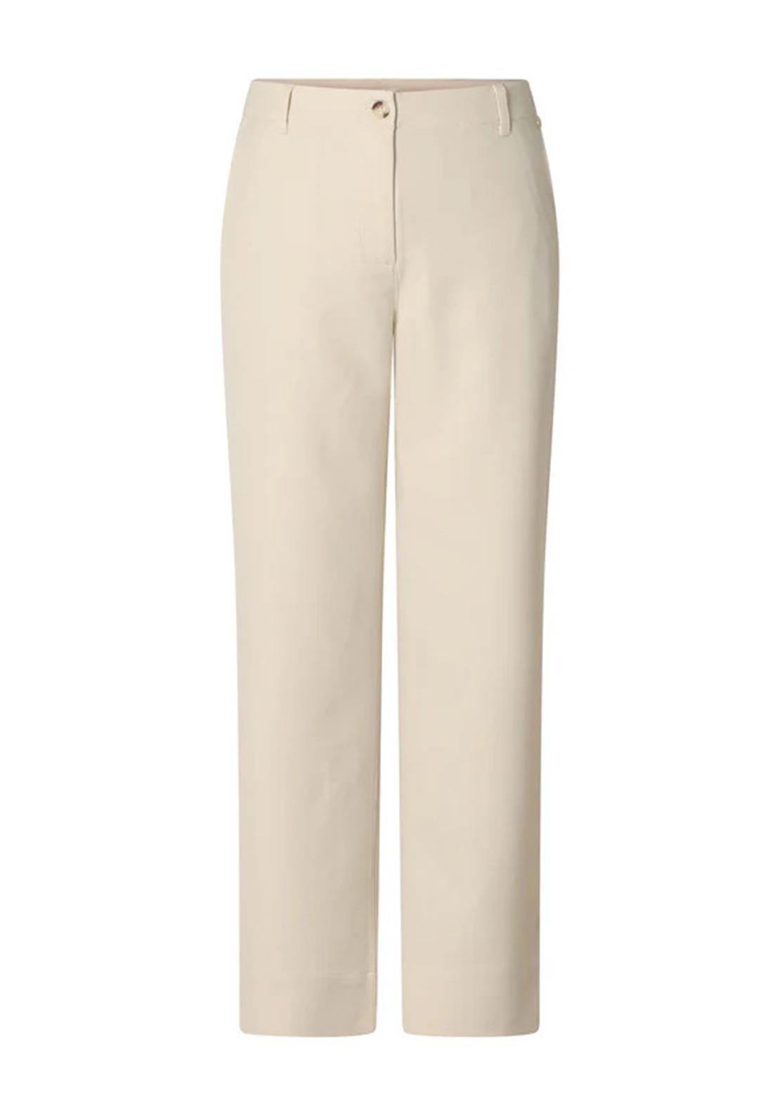 Yest Kristina Wide Leg Trousers, Cream