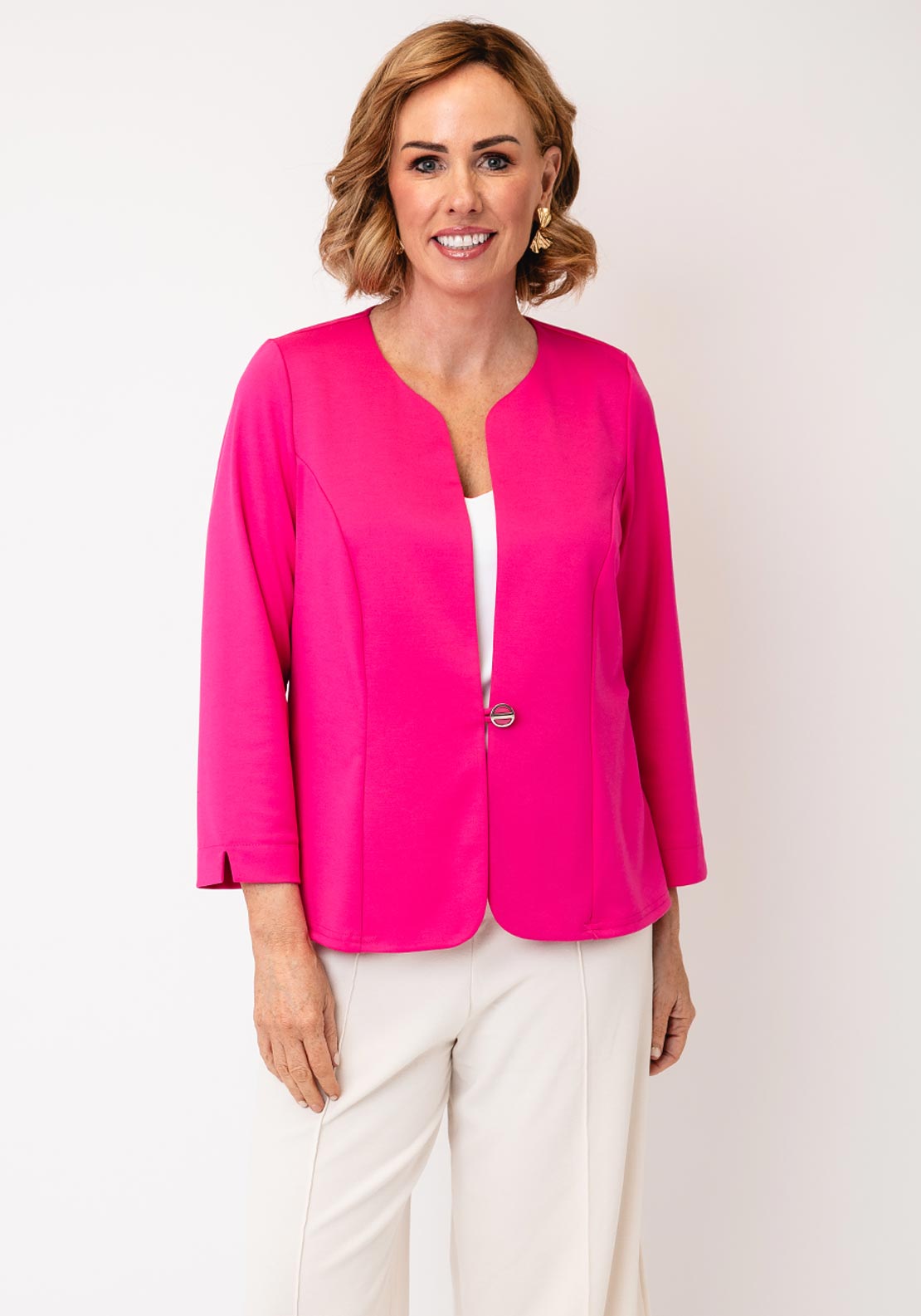 YEW U-Neck Cardigan, Pink