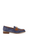 Zanni & Co. Alexandria Tweed Effect Loafers, Denim