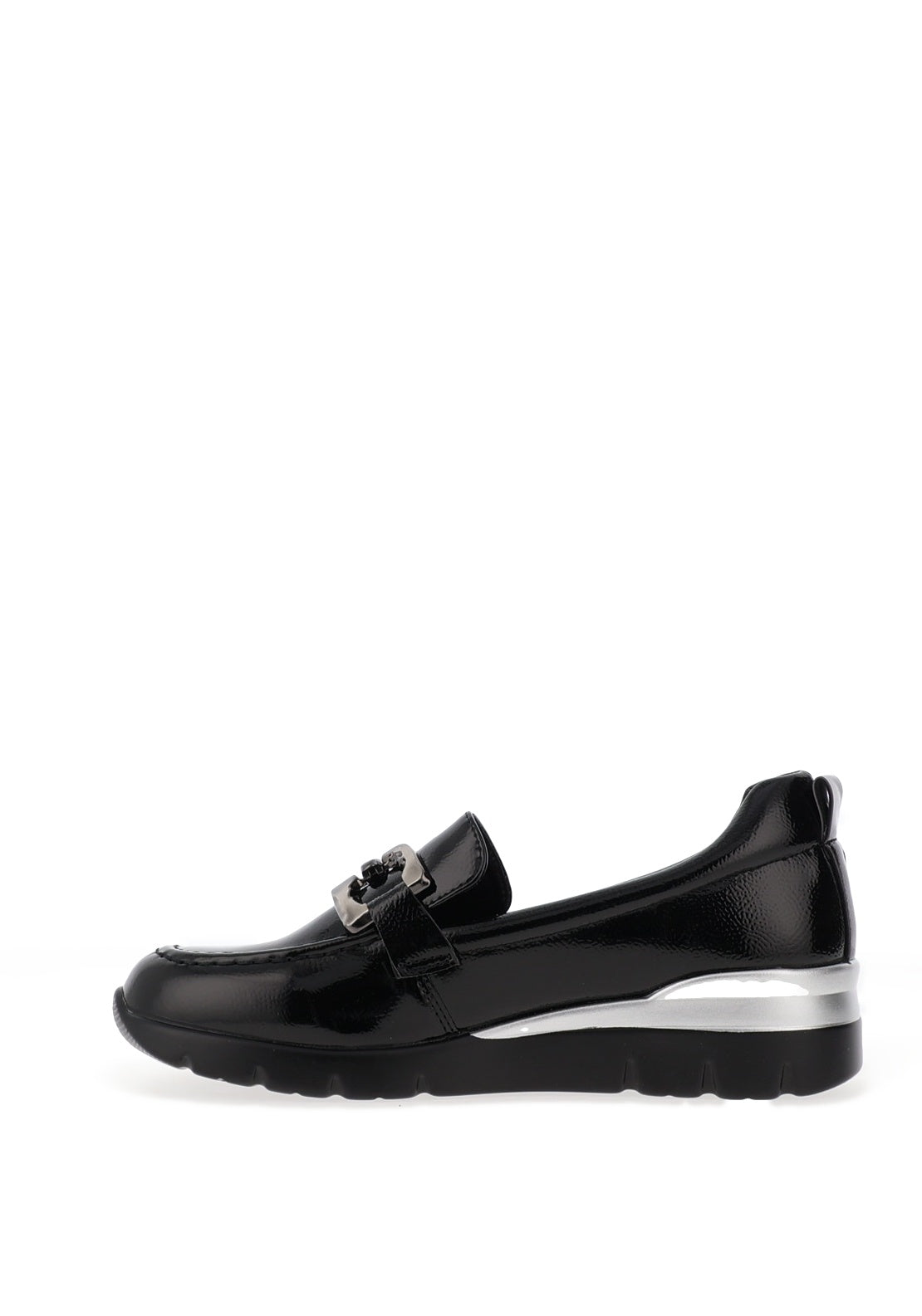 Zanni & Co Chilan Buckle Wedge Loafers, Black