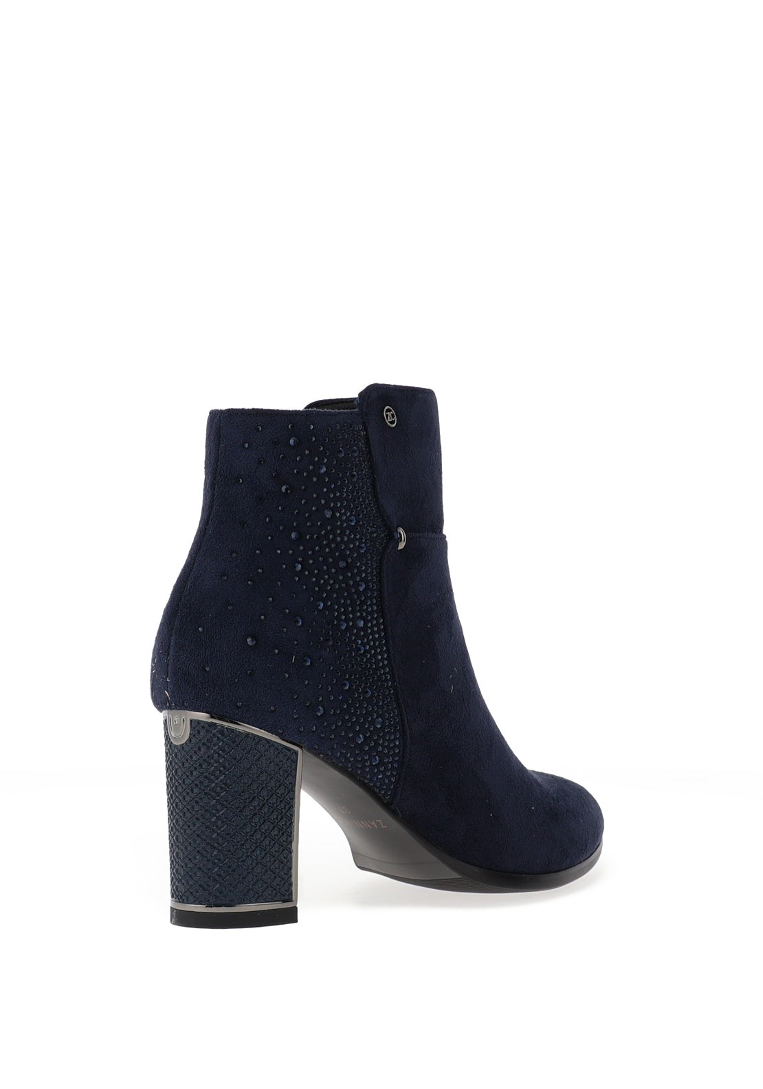 Zanni & Co Cirebon Embellished Heeled Ankle Boots, Navy