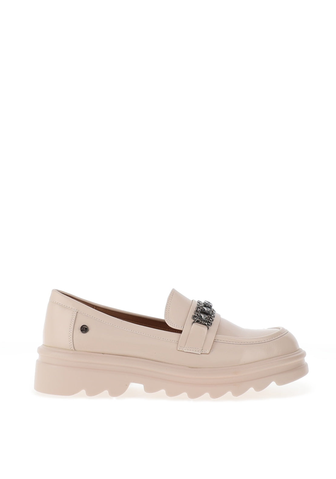 Zanni & Co Shiraoi Embellished Loafers, Nude