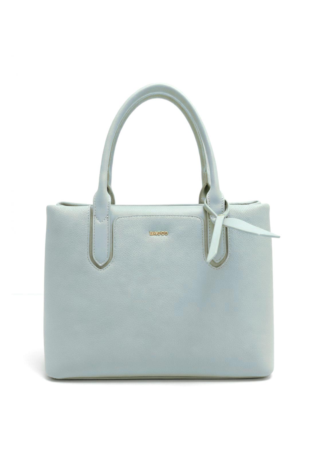 Zen Collection Faux Pebbled Leather Medium Grab Bag, Light Blue