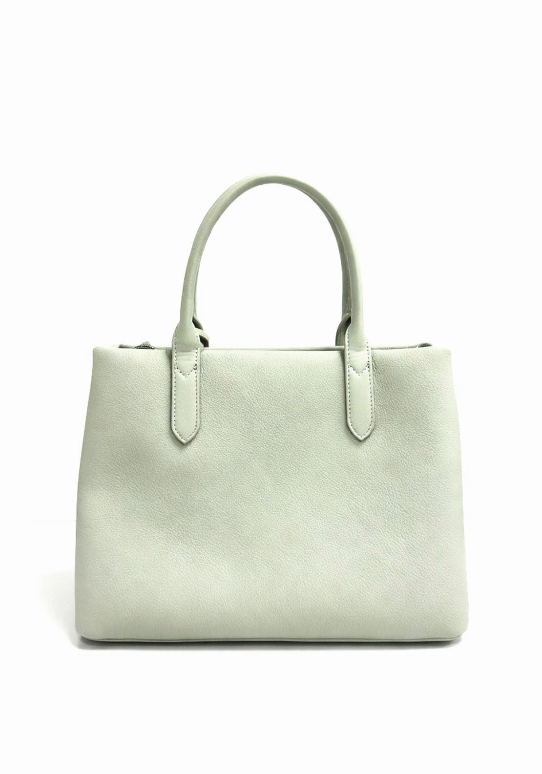 Zen Collection Faux Pebbled Leather Medium Grab Bag, Green