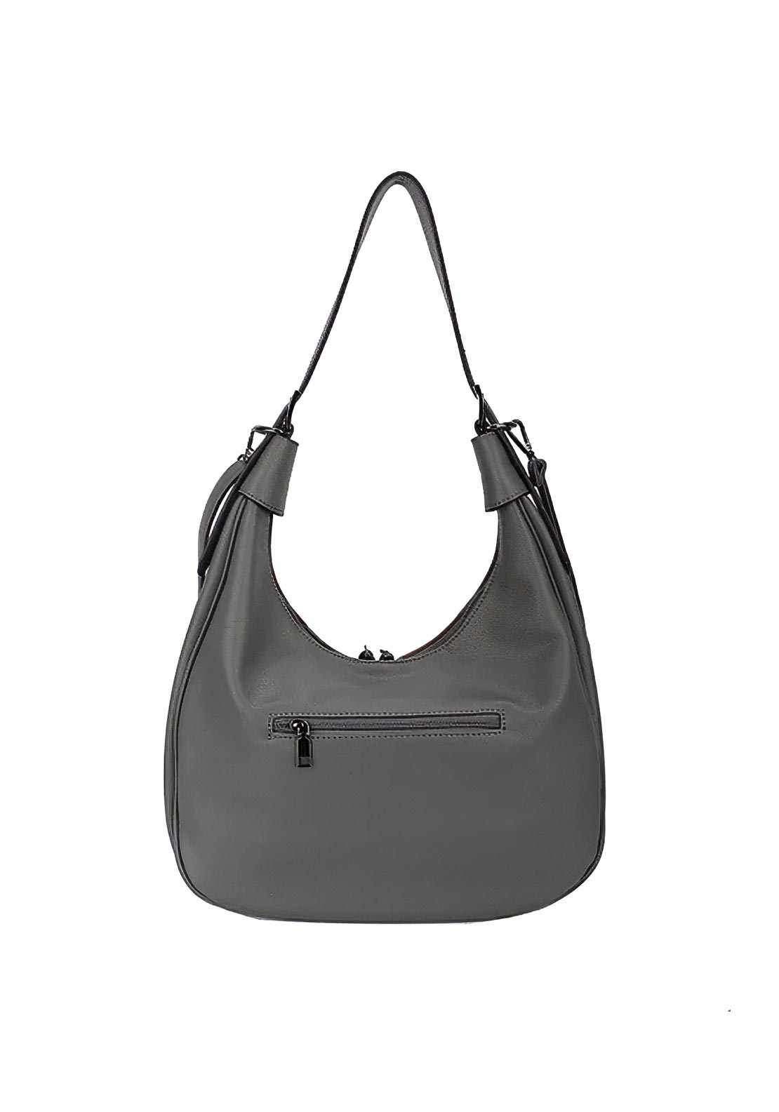 Zen Collection Colour Block Stripe Hobo Shoulder Bag, Grey