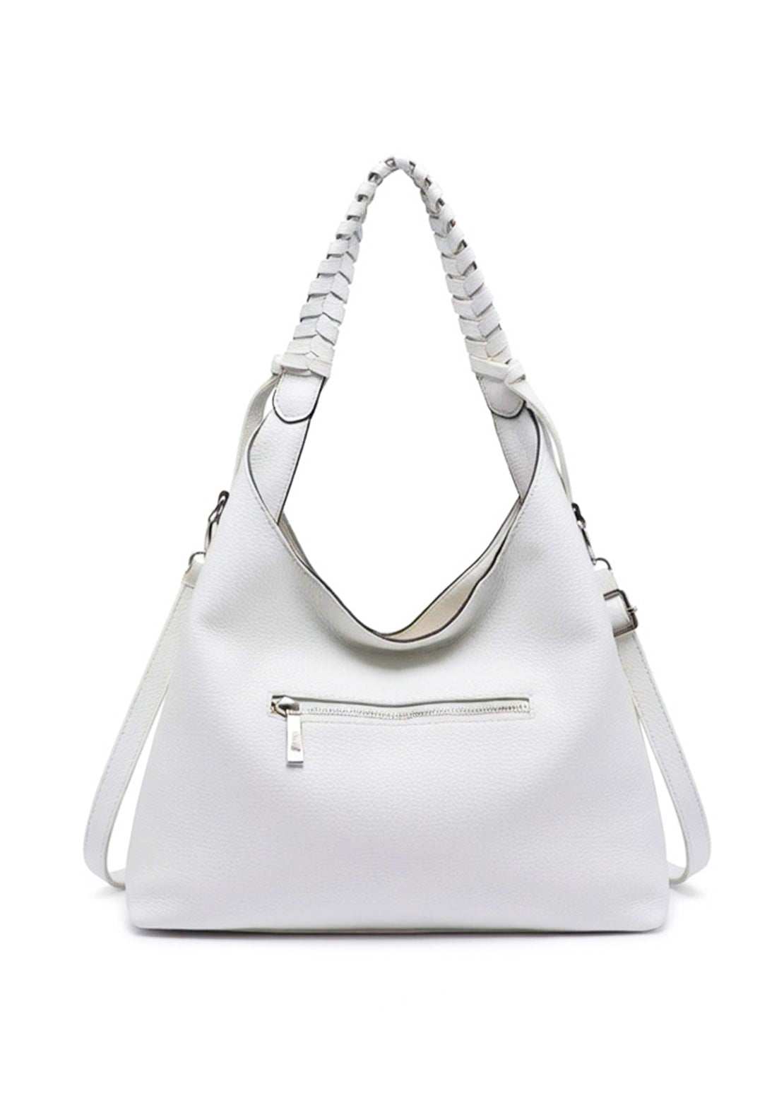 Zen Collection Slouchy Hobo Shoulder Bag, White