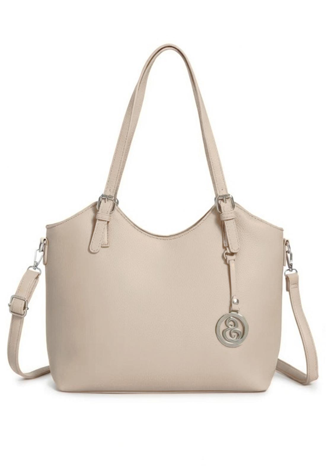 Zen Collection Zipped Medium Shopper Bag, Cream