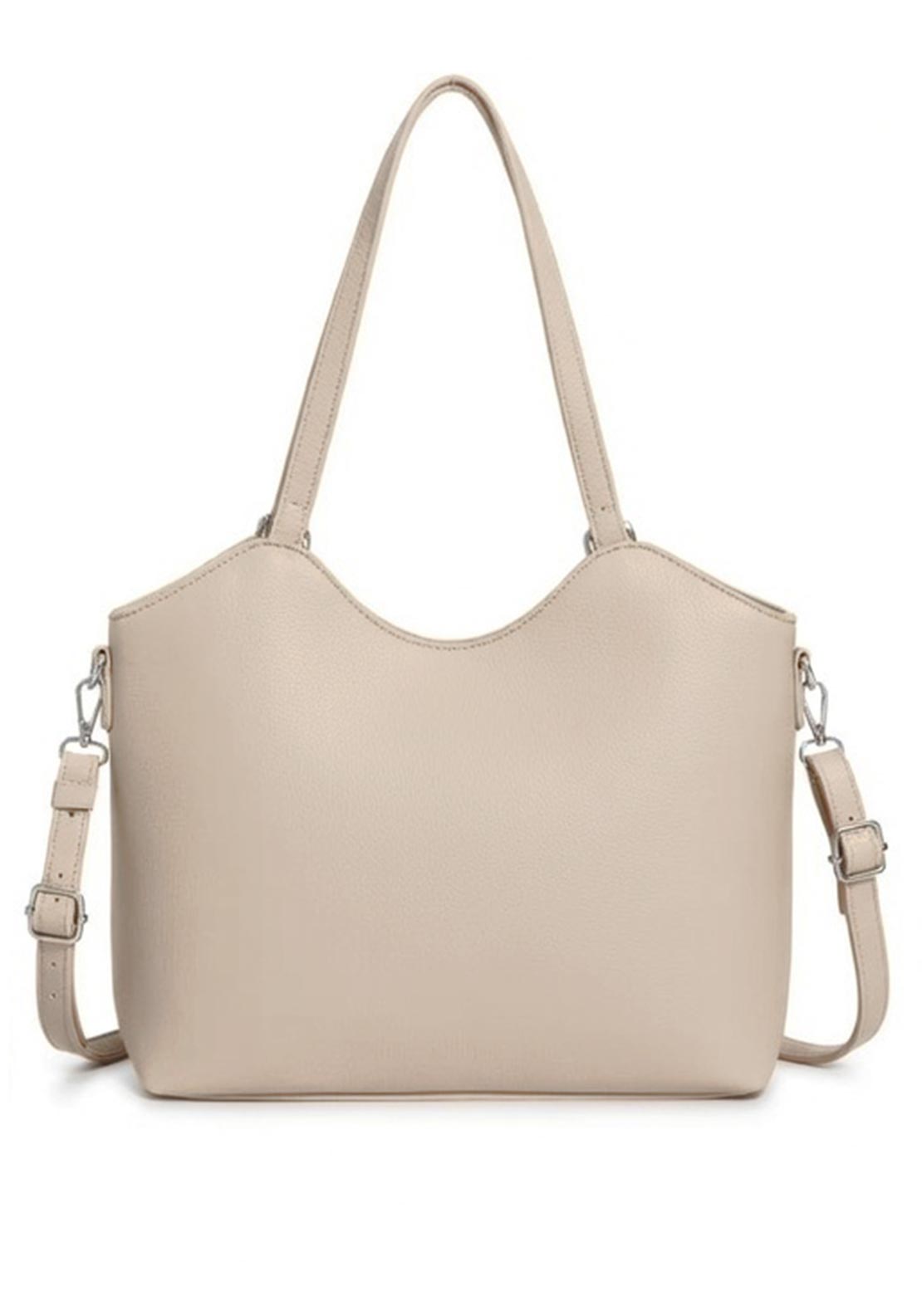 Zen Collection Zipped Medium Shopper Bag, Cream