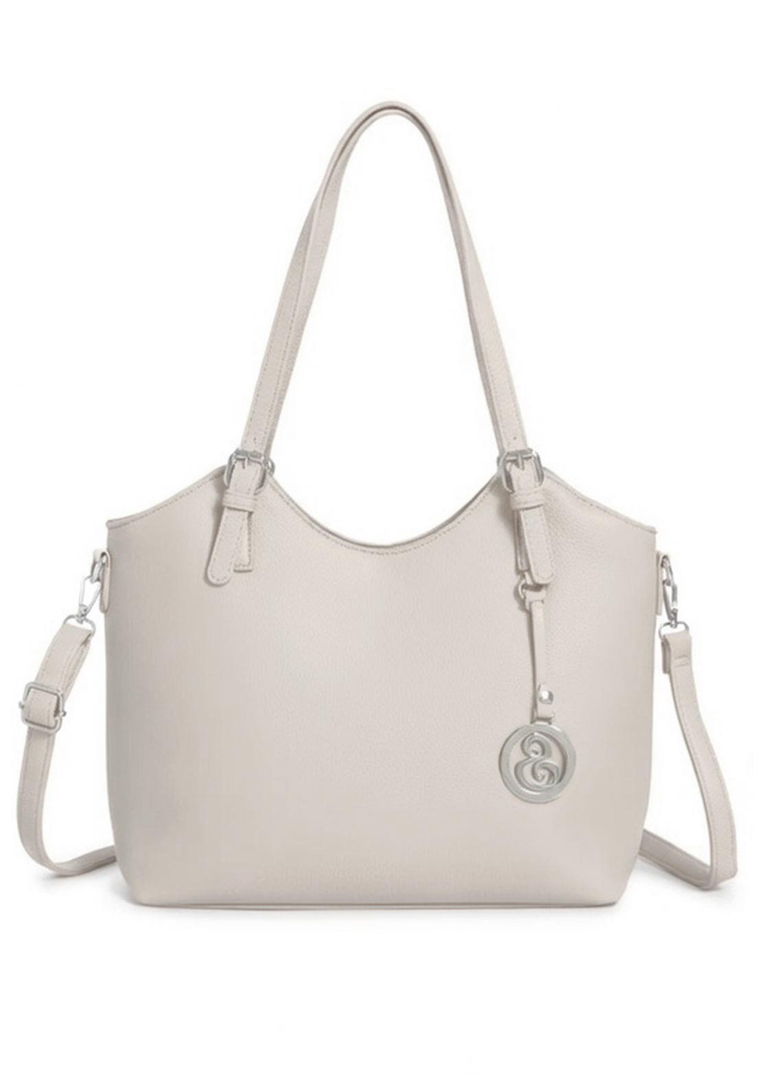 Zen Collection Zipped Medium Shopper Bag, White