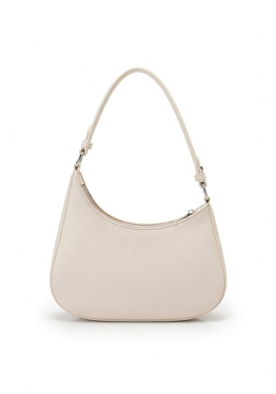 Zen Collection Shoulder Crescent Handbag, Cream