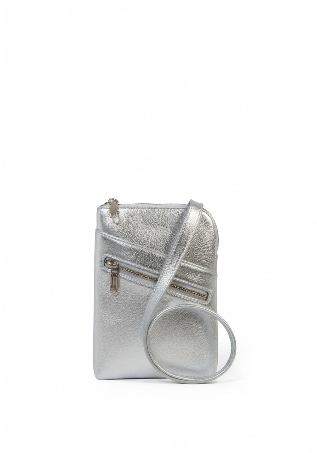 Zen Collection Crossbody Bag, Silver