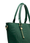 Zen Collection Glen Check Print Shoulder Bag, Green