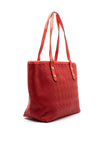Zen Collection Textured Checkered Shoulder Bag, Red