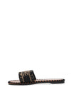 Zen Collection Beaded Slider Sandals, Black