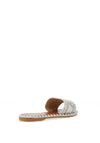 Zen Collection Beaded Slider Sandals, White