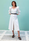 Kameya Embroidered Midi Dress, White