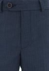 1880 Club Wool Blend Check Trousers, Navy