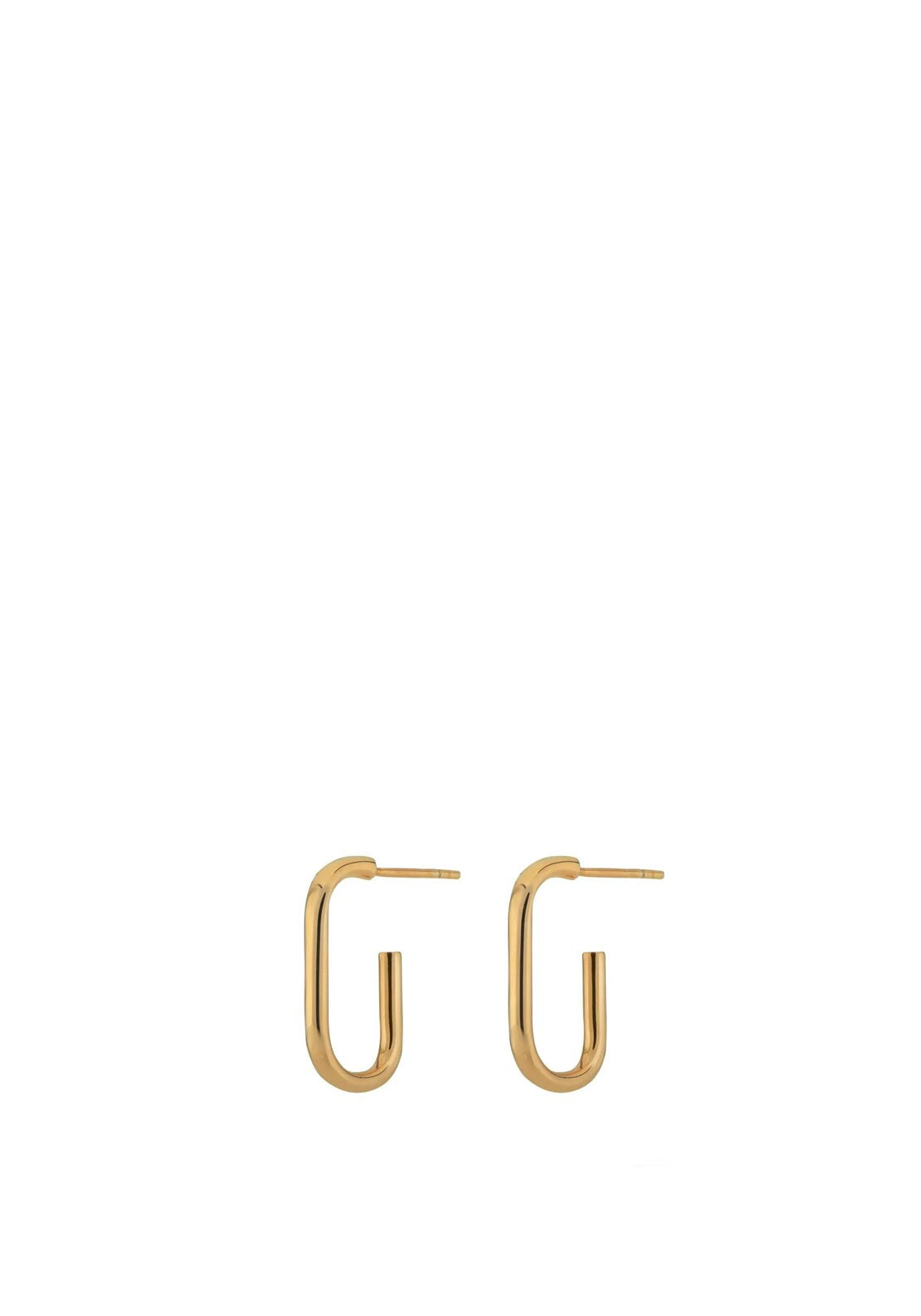 24Kae Oval Shape Hoops, Gold