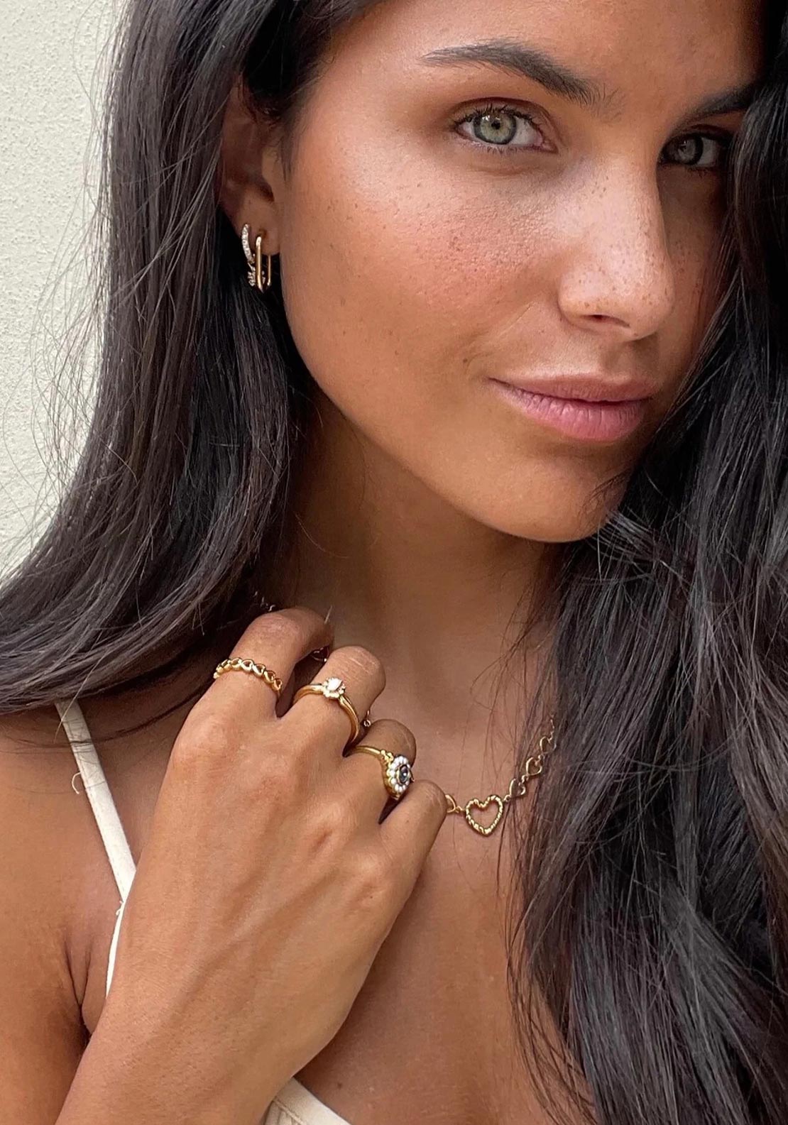 24Kae Oval Shape Hoops, Gold