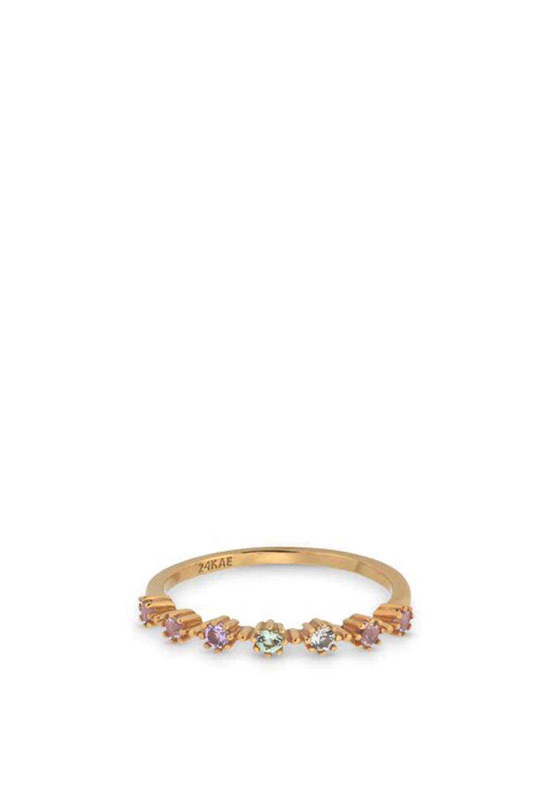 24Kae Pastel Stones Ring, Gold Size 56
