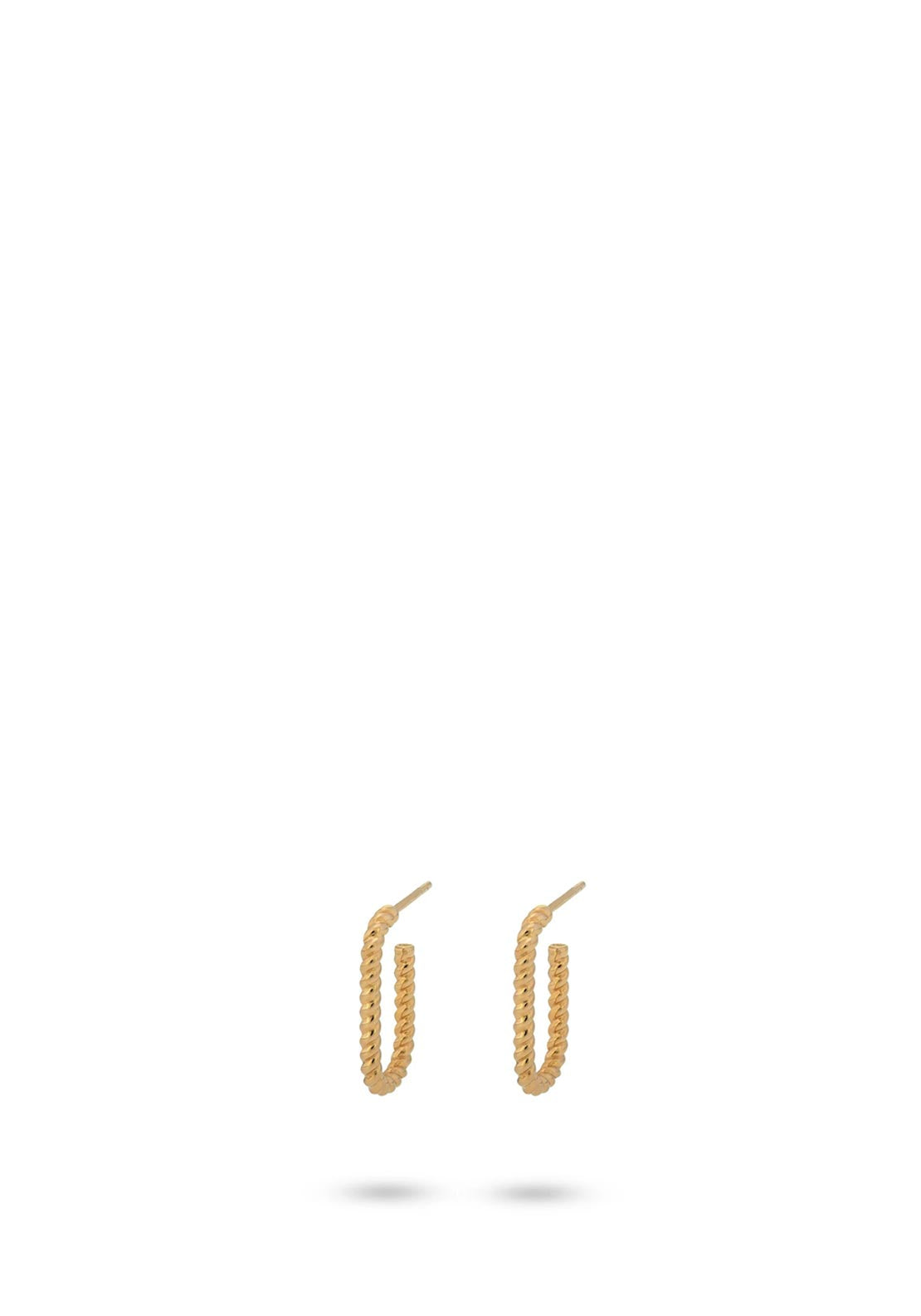 24Kae Twisted Rope Hoop Earrings, Gold