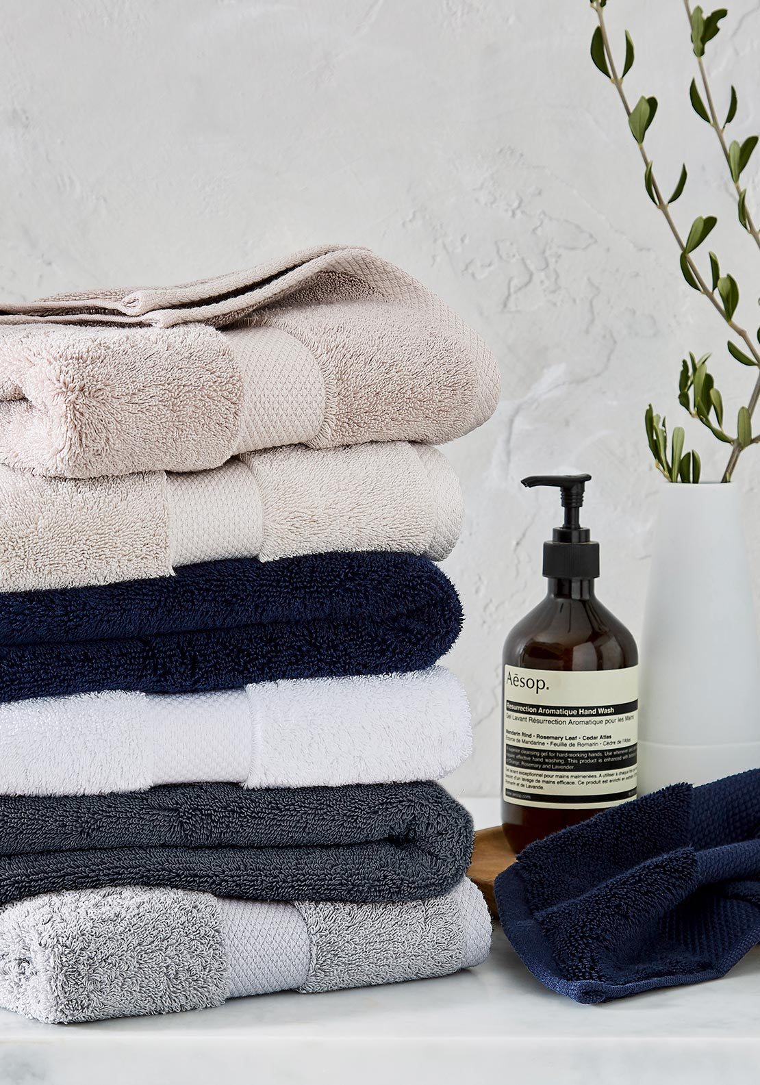 Peacock Blue Hotel Savoy Towels, Midnight