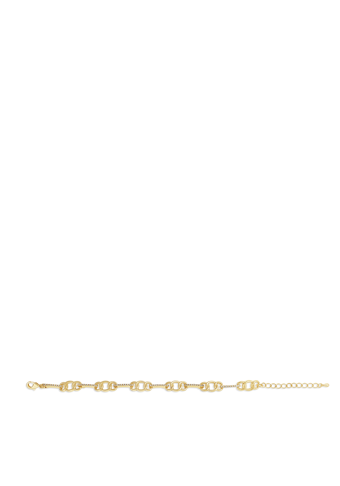 Absolute Interlocking Diamante Bracelet, Gold