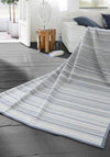 Biederlack Cotton Home Large Blanket, Stripe Blue