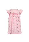 Blue Seven Baby Girl Frill Sleeve Cherry Dress, Pink