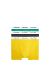Calvin Klein Cotton Stretch 3 Pack Trunks, Yellow Multi