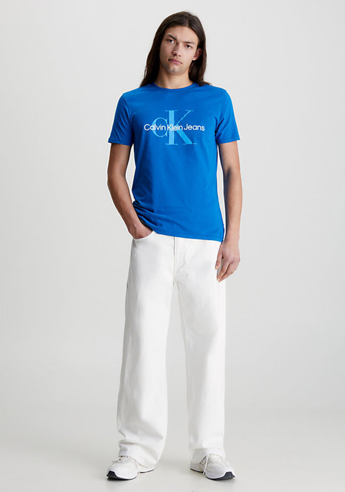 Calvin Klein Jeans Monogram T-Shirt, Tarps Blue