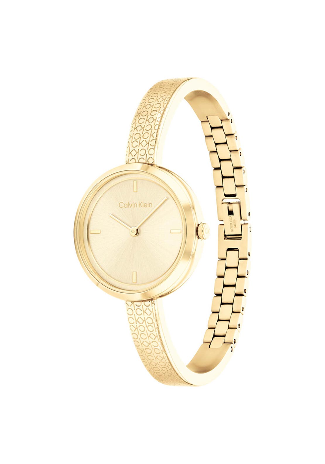 Calvin Klein Ladies Monogram Bracelet Watch, Gold