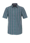 Casa Moda Small Check Short Sleeve Shirt, Green Multi