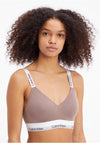 Calvin Klein Womens Light Lined Bralette, Rich Taupe