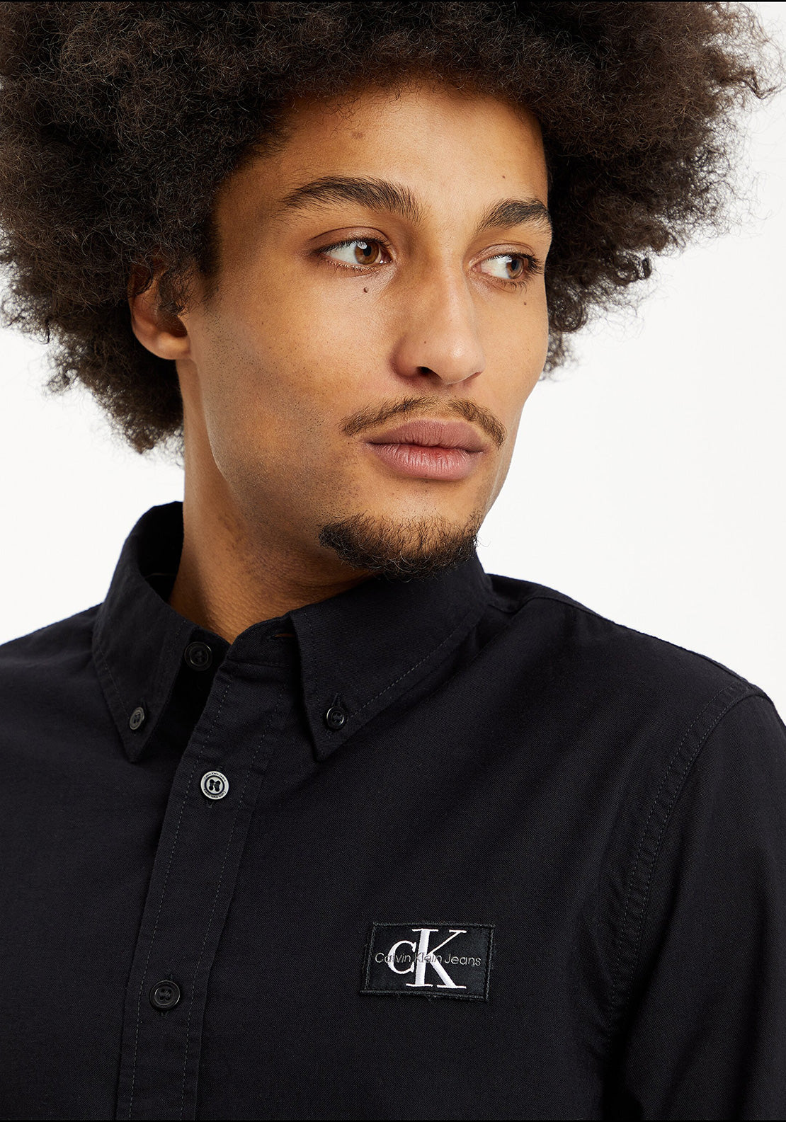 Calvin Klein Jeans Logo Badge Shirt, CK Black