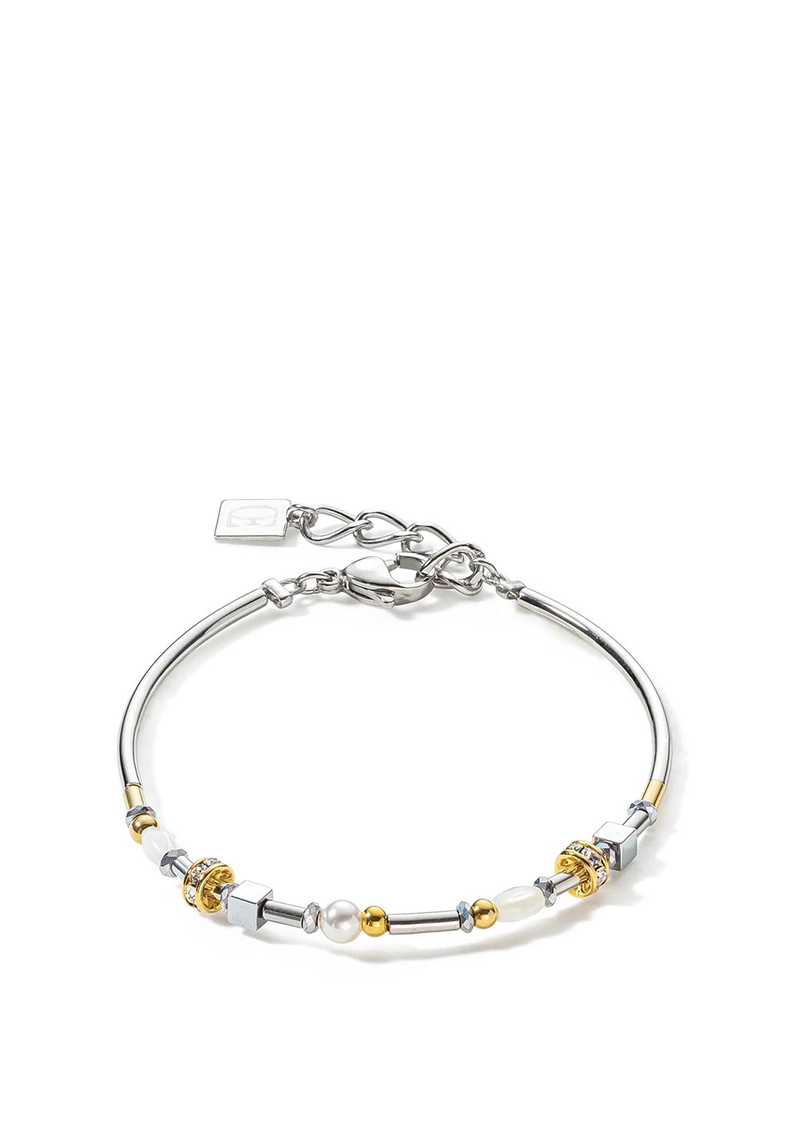 Coeur De Lion Sparkling Dot Bracelet, Silver & Gold