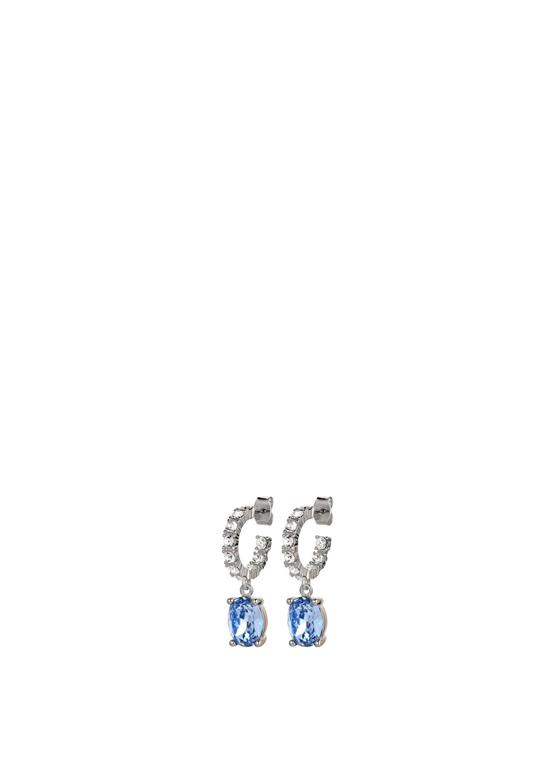 Dyrberg/Kern Barbara Drop Earrings, Light Blue & Silver