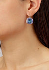 Dyrberg/Kern Celin Hook Earrings, Silver & Lilac