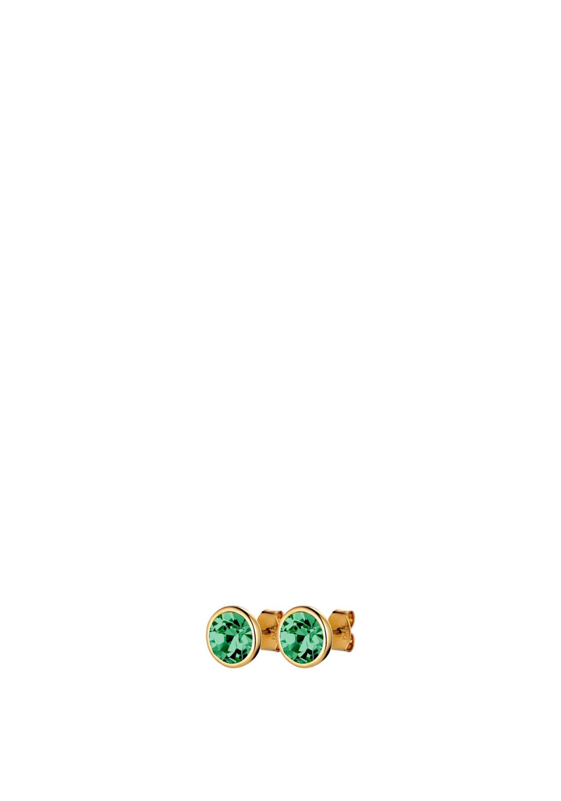 Dyrberg/Kern Dia Stud Earrings, Leaf Green & Gold