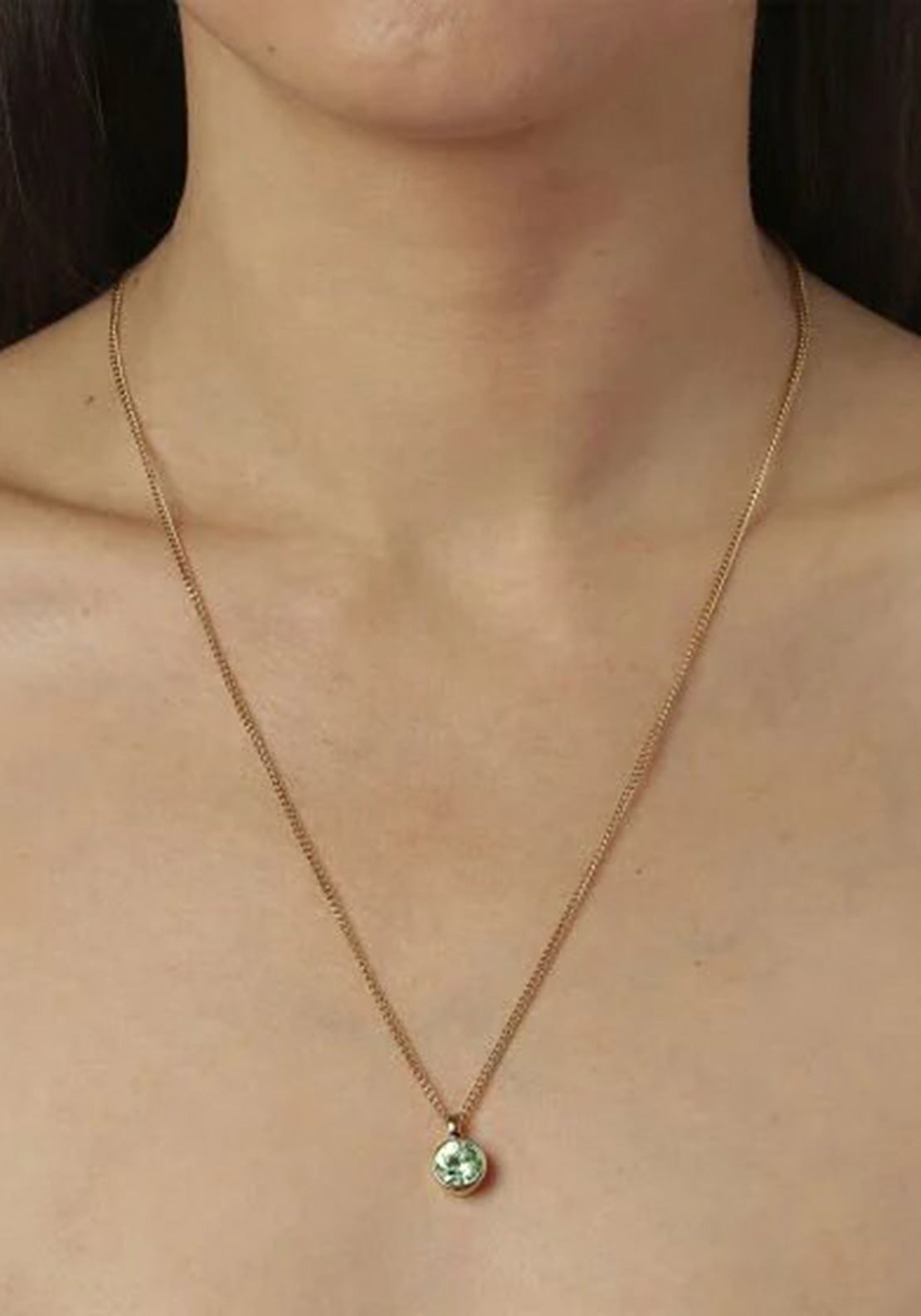 Dyrberg/Kern Ette Necklace, Gold & Light Green