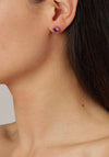 Dyrberg/Kern Noble Amethyst Stud Earrings, Gold