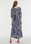 Exquise Patterned Maxi Smock Dress, Blue Multi