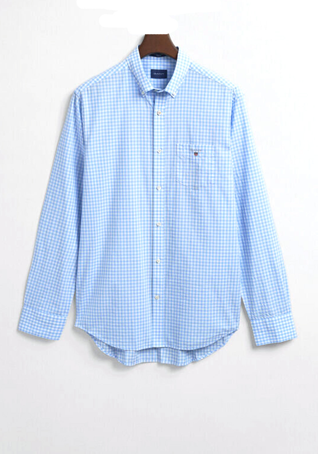 Gant Broadcloth Gingham Shirt, Capri Blue